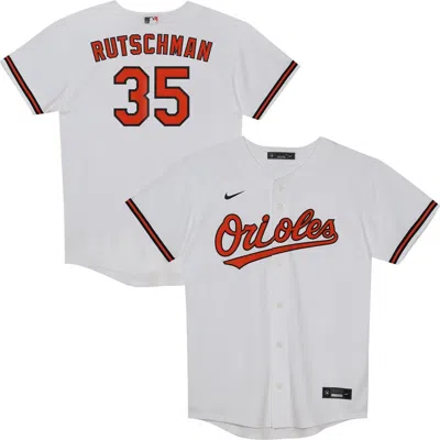 Nike Kids' Preschool  Adley Rutschman White Baltimore Orioles Home Replica Player Jersey In Red