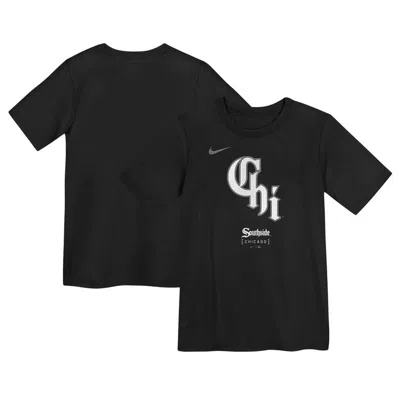 Nike Kids' Preschool  Black Chicago White Sox City Connect Large Logo T-shirt