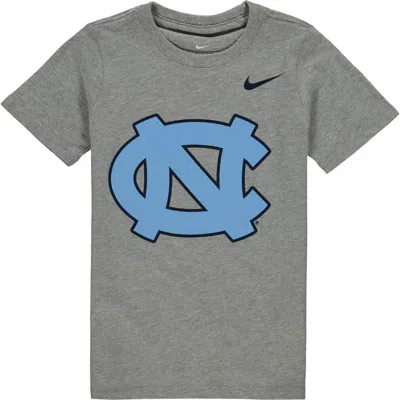 Nike Kids' Preschool  Charcoal North Carolina Tar Heels Logo T-shirt In Gray
