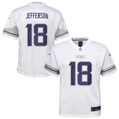 Nike Kids' Preschool  Justin Jefferson White Minnesota Vikings Alternate Player Game Jersey