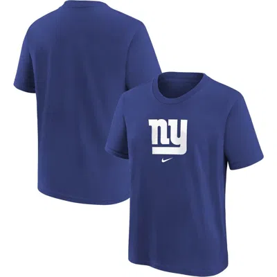 Nike Kids' Preschool  Royal New York Giants Team Wordmark T-shirt In Blue