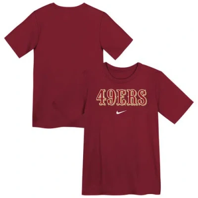 Nike Kids' Preschool  Scarlet San Francisco 49ers Wordmark T-shirt In Red