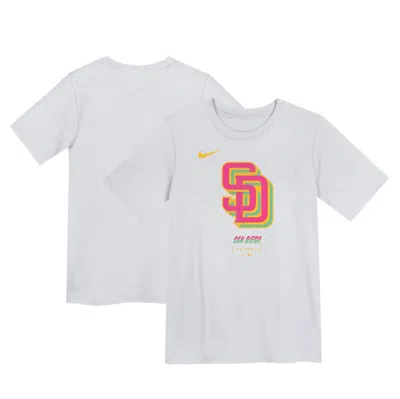 Nike Kids' Preschool  White San Diego Padres City Connect Large Logo T-shirt