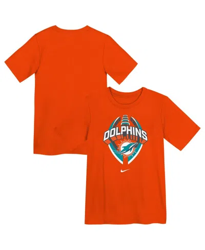 Nike Kids' Preschool Orange Miami Dolphins Icon Legend Performance T-shirt