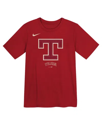 Nike Babies' Preschool Red Texas Rangers 2026 City Connect Logo T-shirt