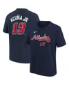 Nike Preschool Ronald Acuna Jr. Navy Atlanta Braves 2025 Mlb Speedway Classic Name Number T-shirt In Blue