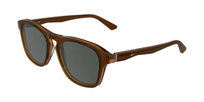 Nike Prima Arc Iq7187x 815 Men's Sunglasses Brown Size 52 In Green