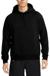 Nike Men's Primary Fleece Dri-fit Uv Pullover Performance Hoodie In Black/black