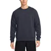 Nike Men's Primary Fleece Dri-fit Uv Performance Crew In Obsidian/heather