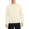 Nike Men's Primary Fleece Dri-fit Uv Performance Crew In Pale Ivory/ Pale Ivory