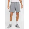 Nike Men's Primary Fleece 7" Dri-fit Uv Unlined Performance Shorts In Cool Grey/heather