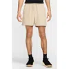 Nike Men's Primary Fleece 7" Dri-fit Uv Unlined Performance Shorts In Desert Khaki