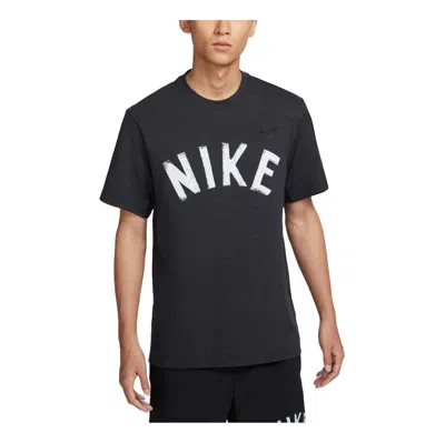 Nike Primary Swoosh Dri-fit T-shirt Asia Sizing 'black White' In Blue
