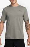 Nike Primary Training Dri-fit Short Sleeve T-shirt In Light Army/heather