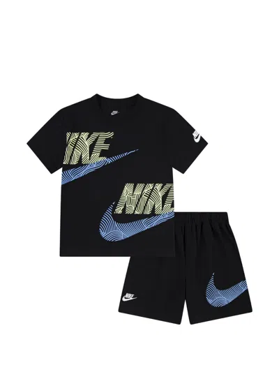 Nike Kids' Print Set Shorts (set Of Two) In Black