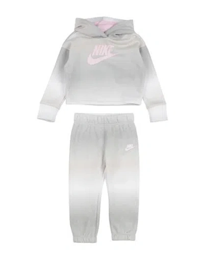 Nike Babies'  Printed Club Jogger Set Toddler Girl Tracksuit Light Grey Size 7 Cotton, Polyester In Multi