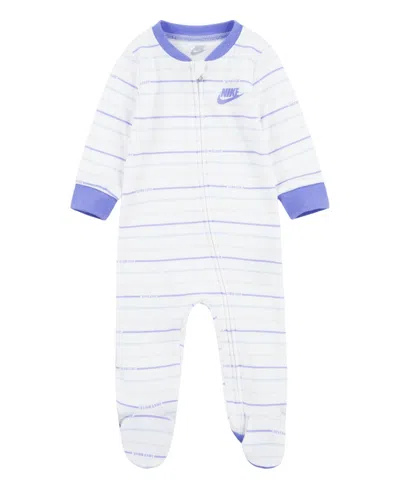 Nike Babies' Printed Footed Coverall In Light Thistle