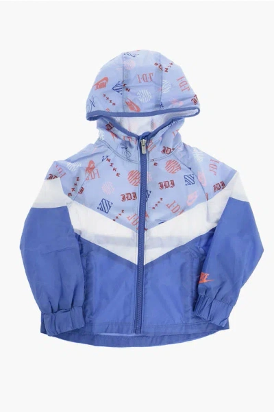 Nike Printed Jacket In Blue