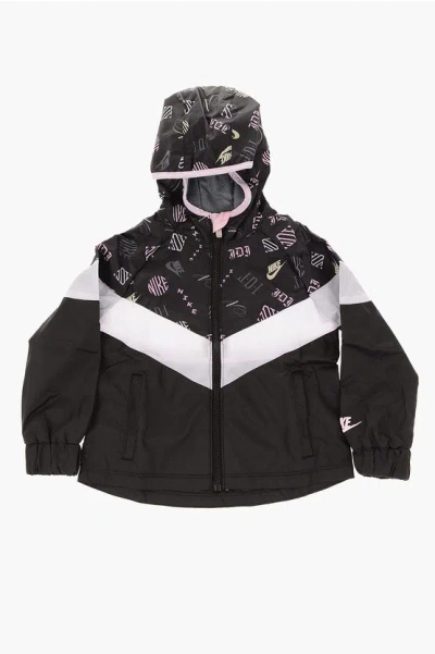Nike Printed Jacket In Black