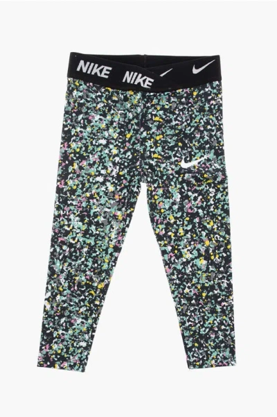 Nike Printed Leggings In Green