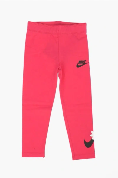 Nike Printed Leggings In Pink