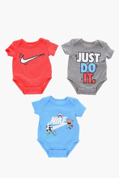 Nike Printed Set 3 Bodysuits In Multi