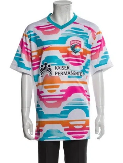 Pre-owned Nike Printed Short Sleeve Shirt In Multi