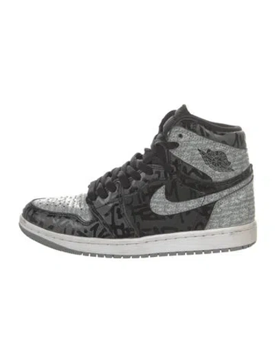 Pre-owned Nike Printed Sneakers In Silver
