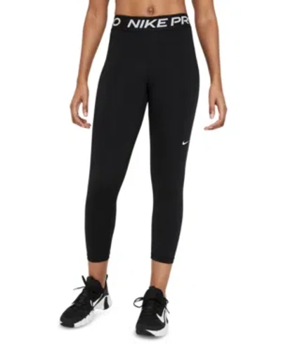 NIKE PRO 365 WOMEN'S MID-RISE CROPPED MESH PANEL LEGGINGS