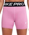 Nike Kids' Pro Big Girls Dri-fit 5" Shorts In Mgcfmg,whi