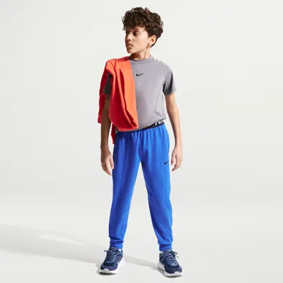 Nike Pro Big Kids' (boys') Dri-fit Fleece Pants In Blue