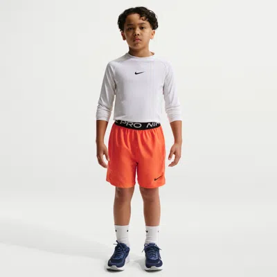 Nike Pro Big Kids' (boys') Dri-fit Training Shorts In Orange