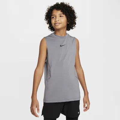 Nike Pro Big Kids' (boys') Sleeveless Top In Grey