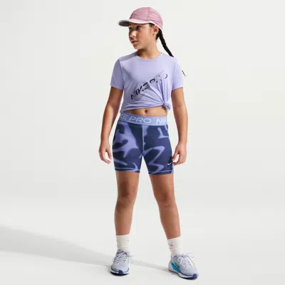 Nike Pro Big Kids' (girls') 3" Dri-fit Shorts In Purple