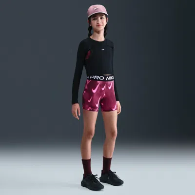 Nike Pro Big Kids' (girls') Dri-fit 3" Shorts In Pink