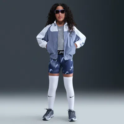 Nike Pro Big Kids' (girls') Dri-fit 3" Shorts In Blue