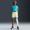 Nike Pro Big Kids' (girls') Mid-rise Single-leg Leggings In White