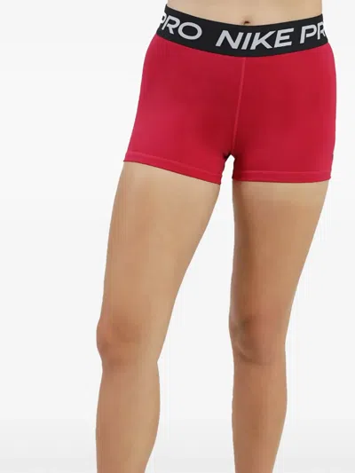 Nike Pro Dri-fit 3 Inch Grx "mystic Hibiscus/black" Shorts In 红色