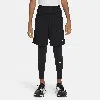 Nike Pro Dri-fit Big Kids' (boys') Tights In Black
