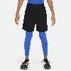 Nike Pro Dri-fit Big Kids' (boys') Tights In Blue