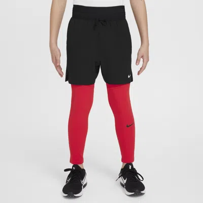 Nike Pro Dri-fit Big Kids' (boys') Tights In Red