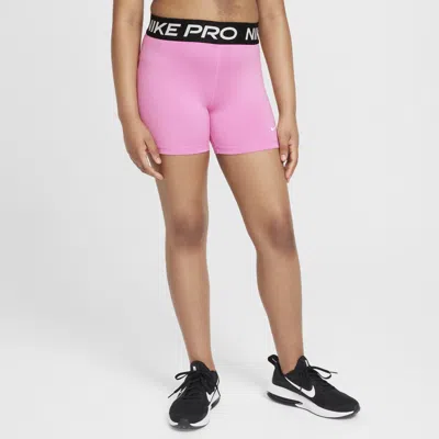Nike Pro Dri-fit Big Kids' (girls') Shorts (extended Size) In Red