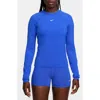 Nike Women's  Pro Dri-fit Long-sleeve Top In Hyper Royal/ White
