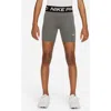 Nike Pro Big Kids' (girls') Dri-fit 5" Shorts In Grey