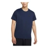 Nike Pro Dri-fit Sports Training Quick-dry Crewneck Short Sleeve Men S Black In Blue