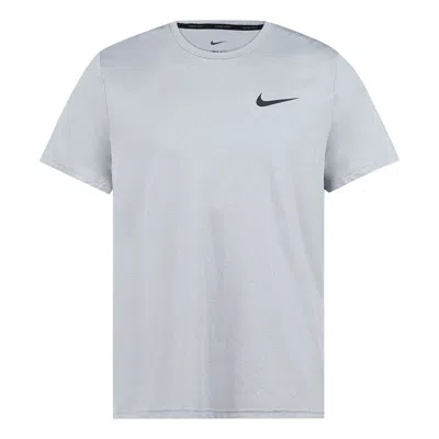 Nike Pro Dri-fit Sports Training Quick Dry Round Neck Short Sleeve Gray