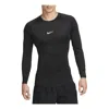 Nike Pro Tight Longsleeve Top In Black