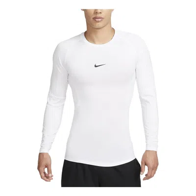 NIKE NIKE PRO DRI-FIT TIGHT LONG-SLEEVE FITNESS TOP 'WHITE'