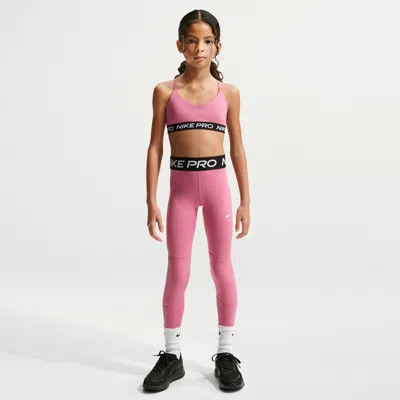 Nike Pro Dri-fit Big Kids' (girls') Leggings In Pink