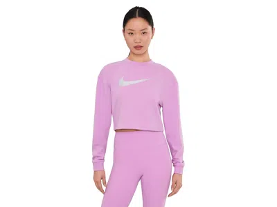 Nike Pro Dri-fit Crew-neck French Terry Top In Neutral